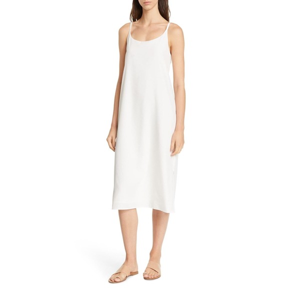 eileen fisher cami midi dress